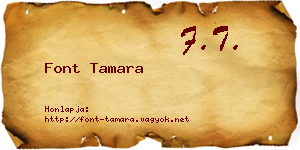 Font Tamara névjegykártya
